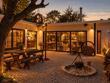 Patio at dusk
